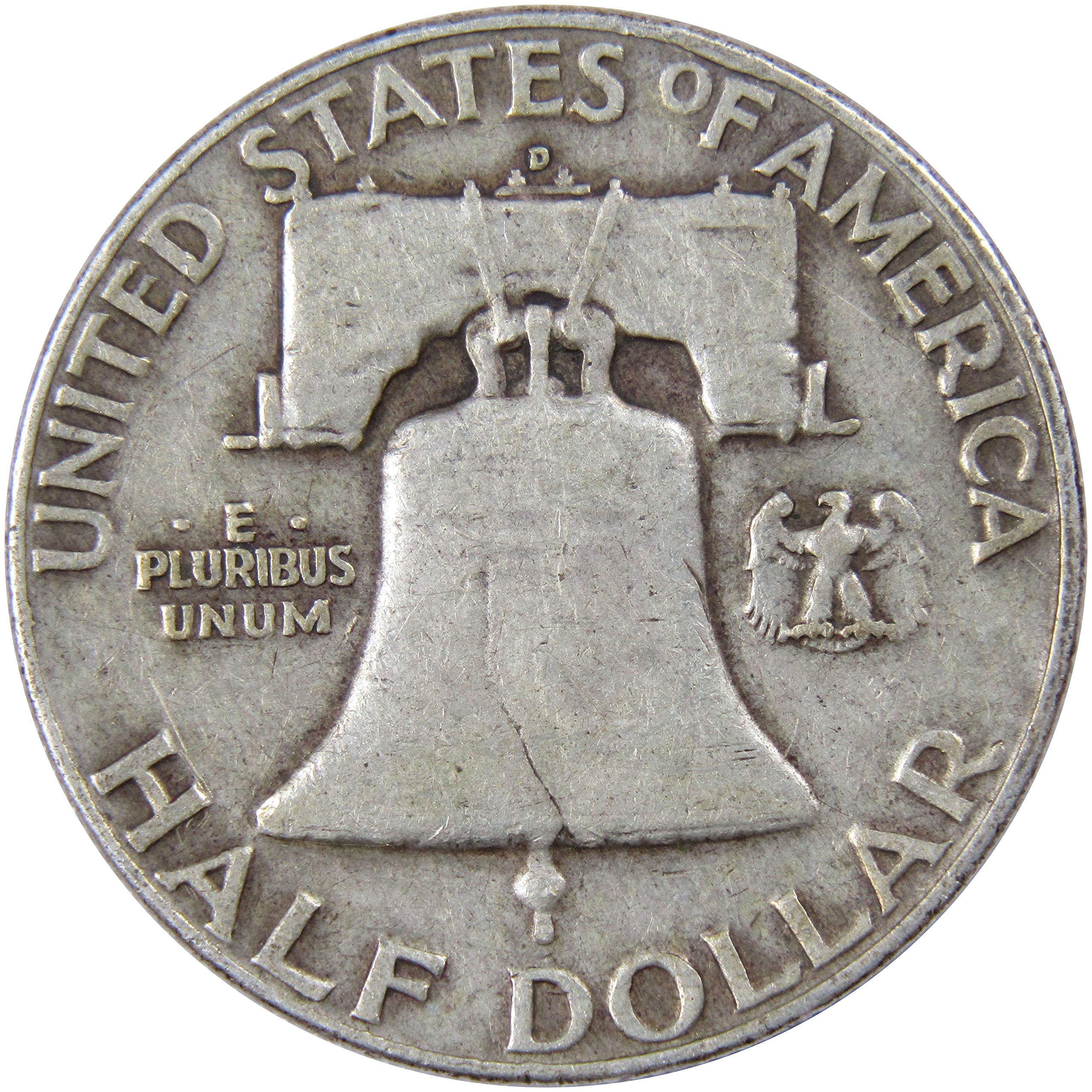 1951 D Franklin Half Dollar VF Very Fine 90% Silver 50c US Coin